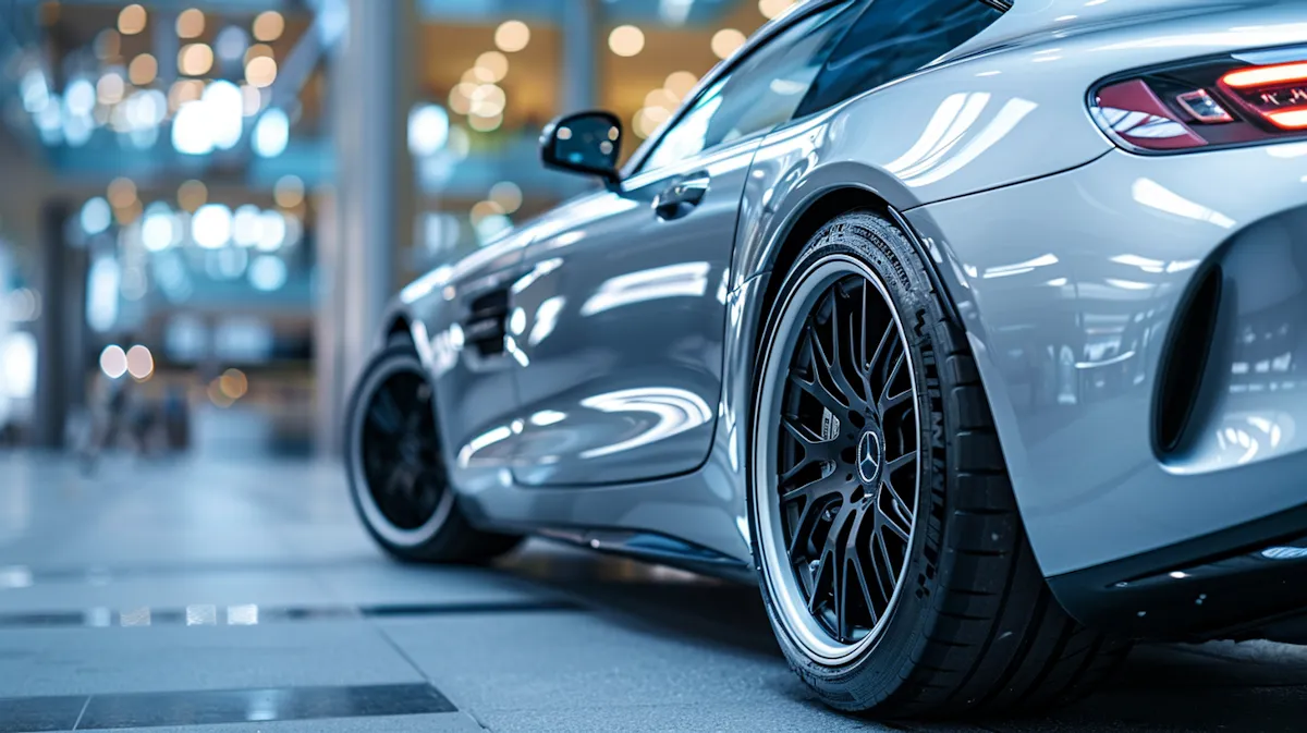 Dashboard warning lights on a vehicle.